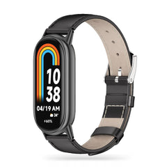 BRACELET EN CUIR POUR XIAOMI MI BAND 8 / 9 / NFC HEYBAND LEATHERFIT NOIR
