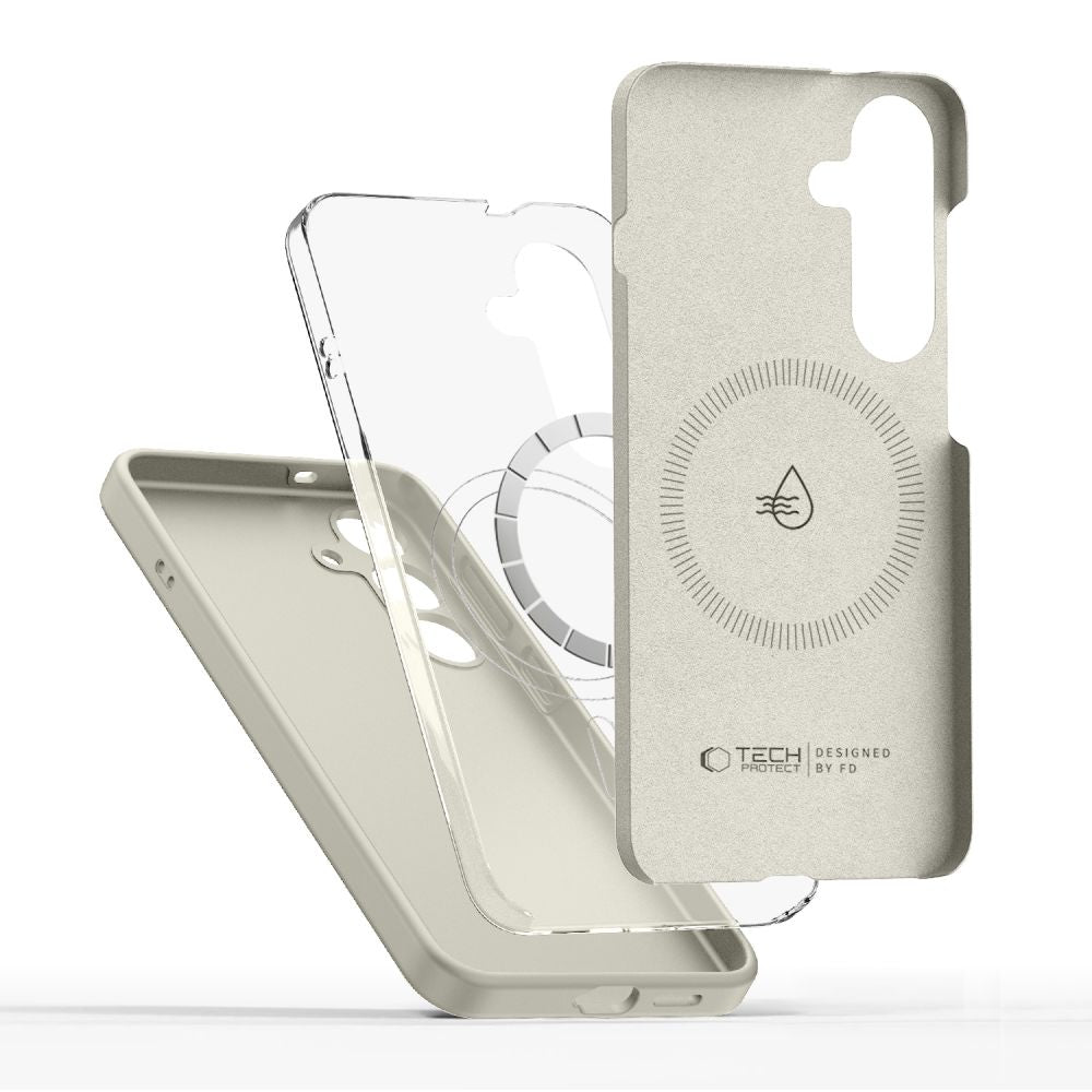 COUVERTURE TECH-PROTECT LIQUID SILICONE MAGSAFE GALAXY S25 COSMIC LATTE
