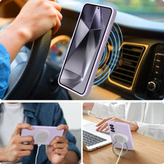 COUVERTURE TECH-PROTECT LIQUID SILICONE MAGSAFE GALAXY S25 MAUVE
