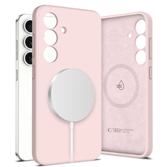 COUVERTURE TECH-PROTECT LIQUID SILICONE MAGSAFE GALAXY S25 PERLE ROSE