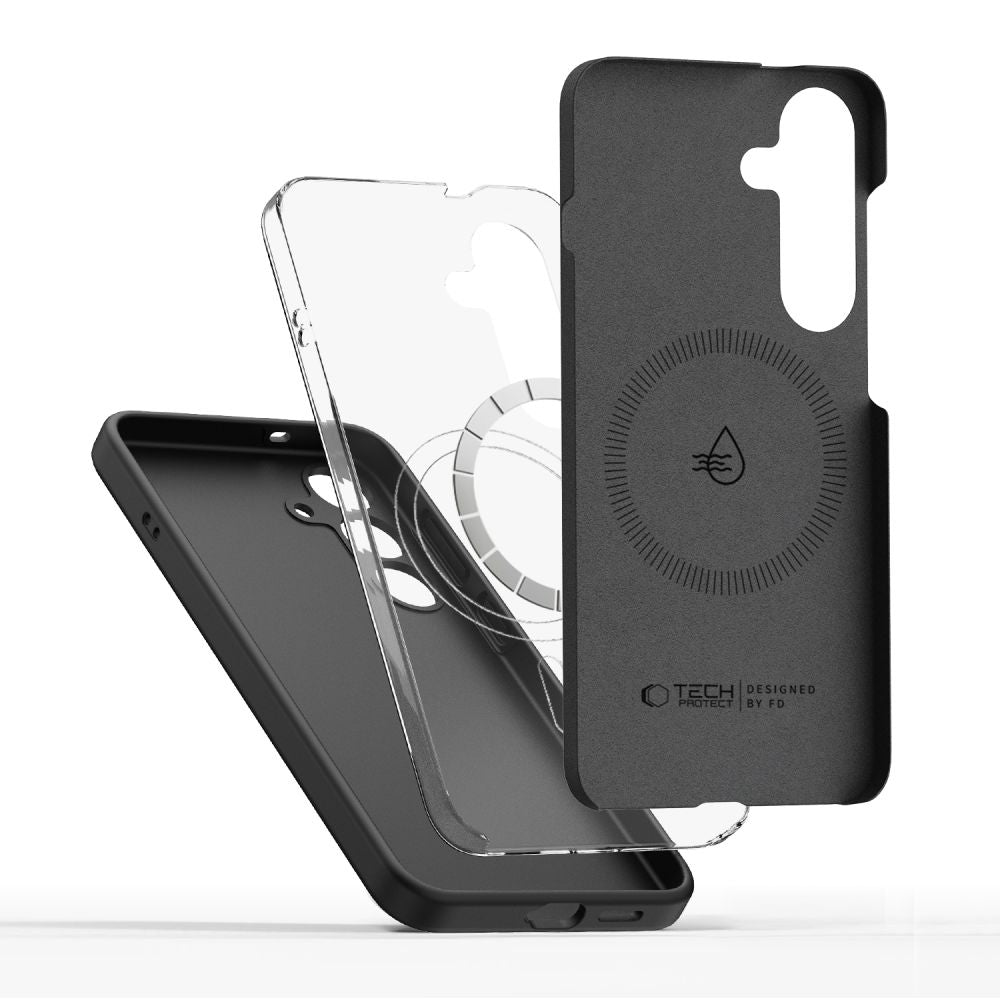 COUVERTURE TECH-PROTECT LIQUID SILICONE MAGSAFE GALAXY S25+ PLUS NOIR