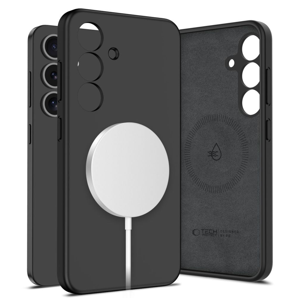 COUVERTURE TECH-PROTECT LIQUID SILICONE MAGSAFE GALAXY S25+ PLUS NOIR