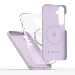 COUVERTURE TECH-PROTECT LIQUID SILICONE MAGSAFE GALAXY S25+ PLUS MAUVE