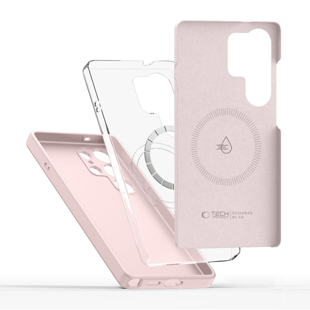 COUVERTURE TECH-PROTECT LIQUID SILICONE MAGSAFE GALAXY S25 ULTRA PERLE PINK