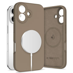 COQUE TECH-PROTECT LIQUID SILICONE MAGSAFE IPHONE 16 MARRON CHOCOLAT