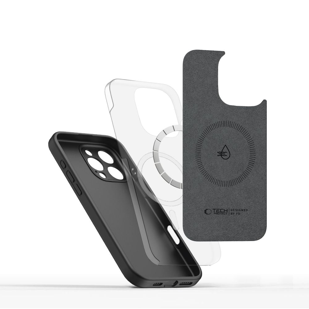 COUVERTURE TECH-PROTECT LIQUID SILICONE MAGSAFE IPHONE 16 PRO MAX NOIR