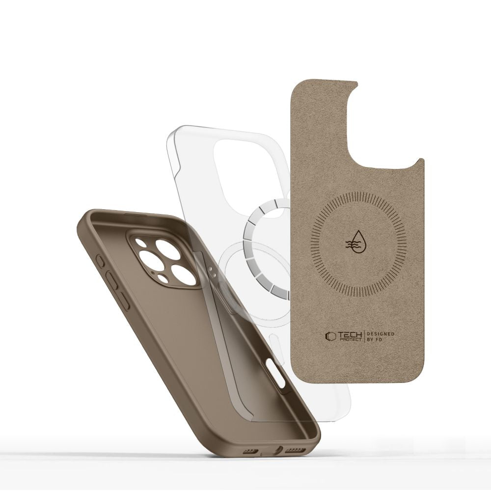 COQUE TECH-PROTECT LIQUID SILICONE MAGSAFE IPHONE 16 PRO MAX MARRON CHOCOLAT