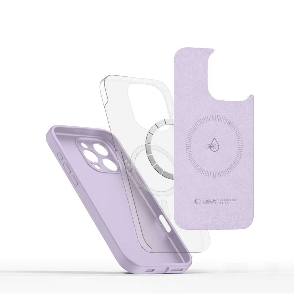 COUVERTURE TECH-PROTECT LIQUID SILICONE MAGSAFE IPHONE 16 PRO MAX MAUVE