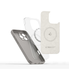 COUVERTURE TECH-PROTECT LIQUID SILICONE MAGSAFE IPHONE 16 PRO GRIS PIERRE