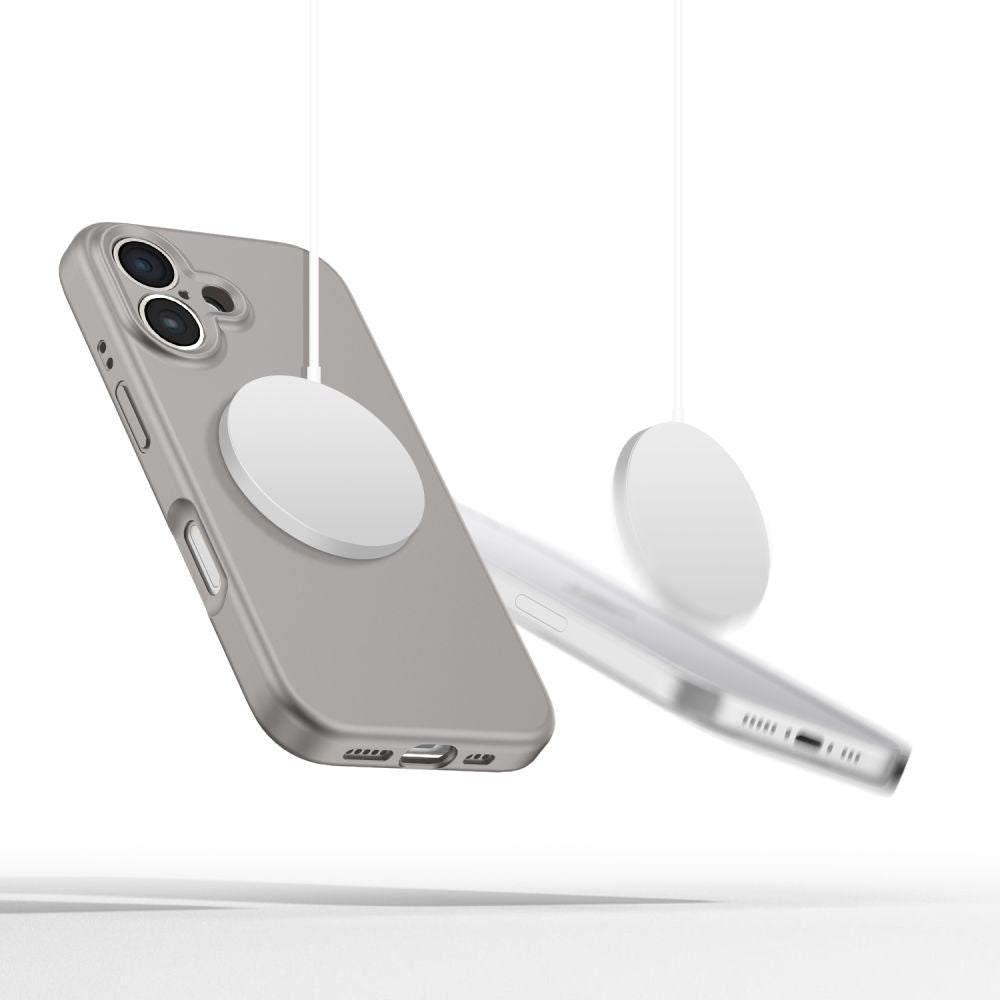COUVERTURE TECH-PROTECT LIQUID SILICONE MAGSAFE IPHONE 16 GRIS PIERRE
