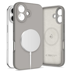 COUVERTURE TECH-PROTECT LIQUID SILICONE MAGSAFE IPHONE 16 GRIS PIERRE