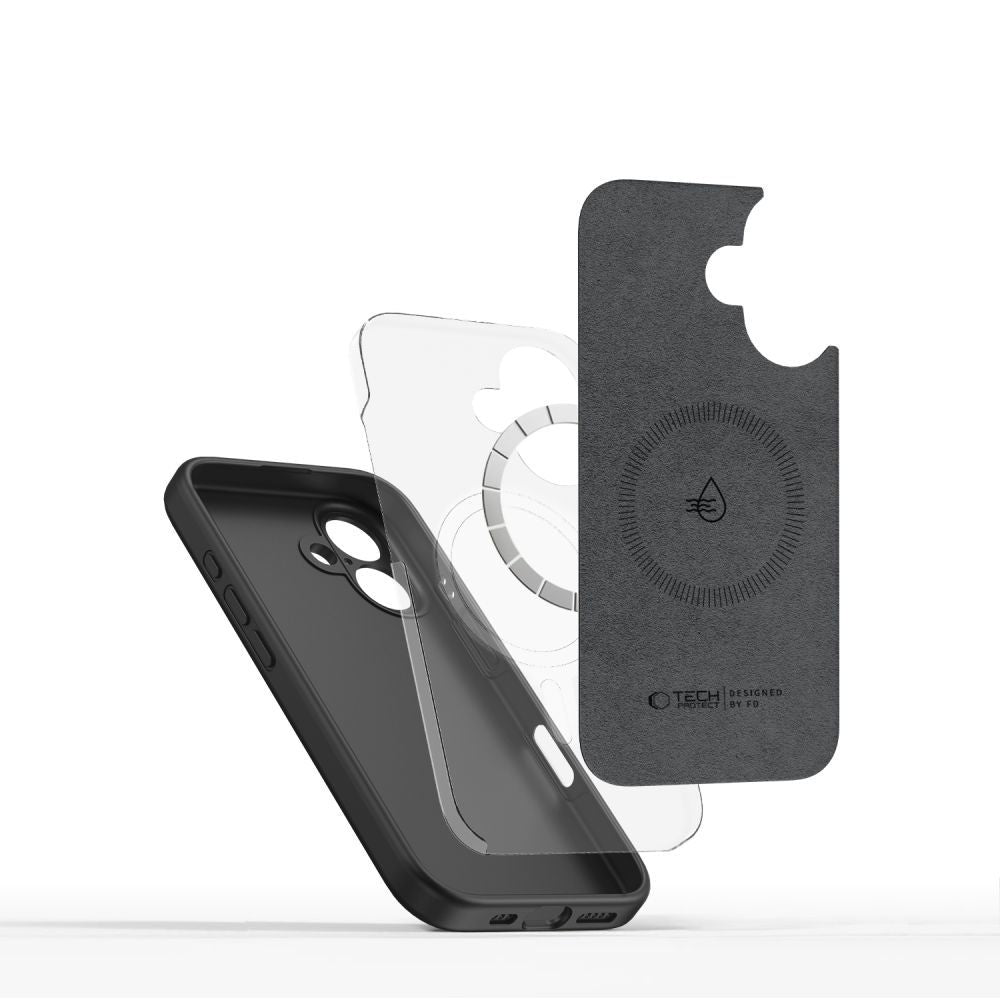 COUVERTURE TECH-PROTECT LIQUID SILICONE MAGSAFE IPHONE 16E NOIR