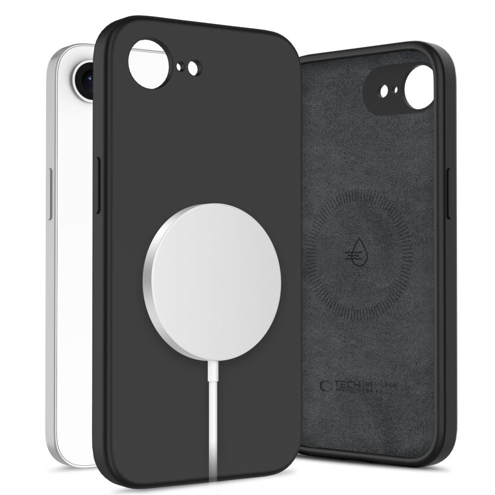 COUVERTURE TECH-PROTECT LIQUID SILICONE MAGSAFE IPHONE 16E NOIR