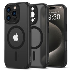 COQUE POUR IPHONE 16 PRO MAX TECH-PROTECT MAGCAM MAGSAFE NOIR MAT
