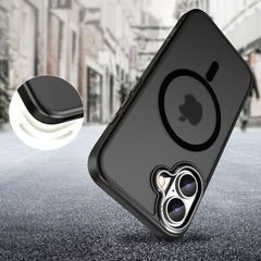 COQUE POUR IPHONE 16 MATTE TECH-PROTECT MAGEDGE MAGSAFE NOIR/ACIER ANTHRACITE
