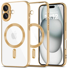 COQUE POUR IPHONE 16 TECH-PROTECT MAGFLEX MAGSAFE OR BRILLANT