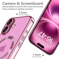 COUVERTURE TECH-PROTECT MAGFLEX MAGSAFE IPHONE 16 ROSE BRILLANT