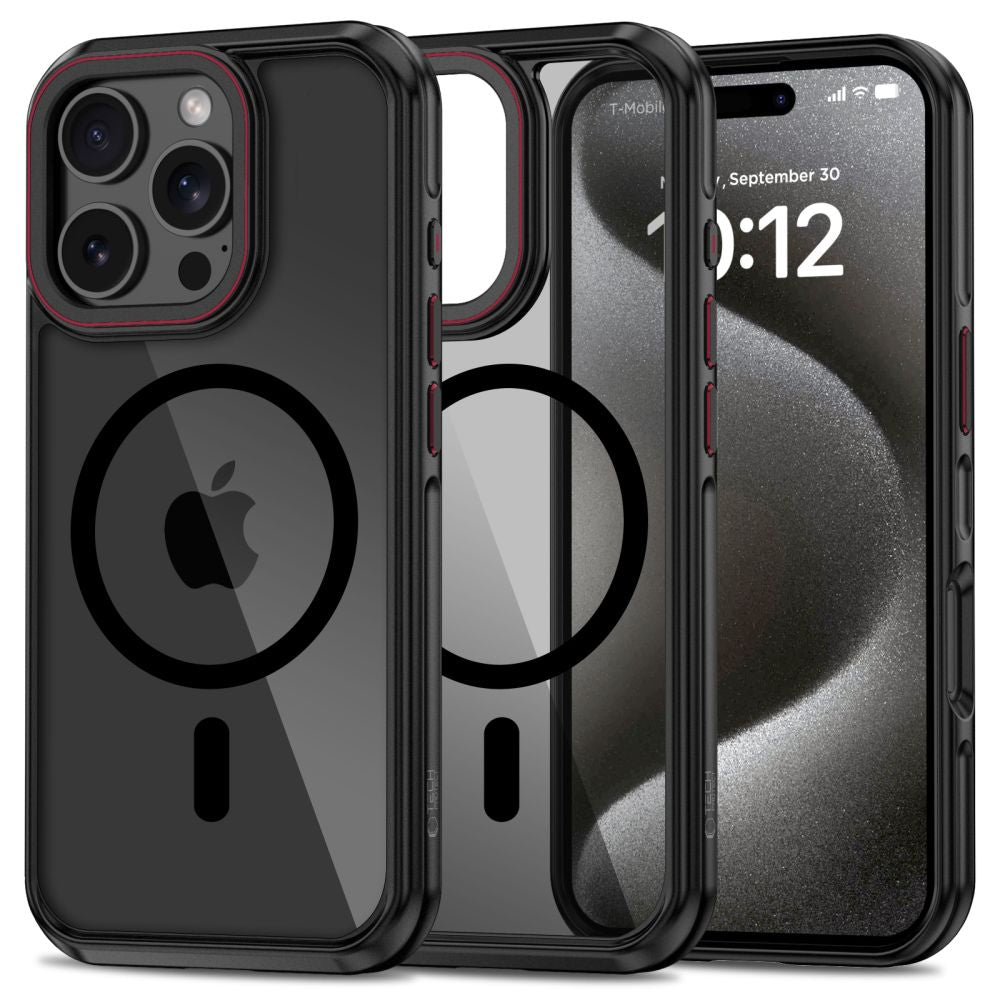 COQUE TECH-PROTECT MAGHYBRID MAGSAFE IPHONE 16 PRO NOIR/ROUGE