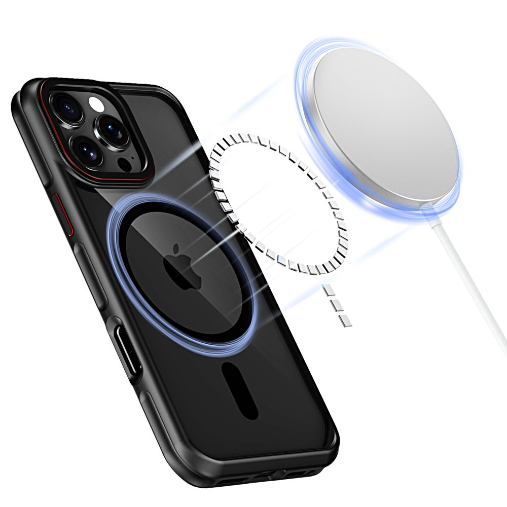 TECH-PROTECT MAGHYBRID MAGSAFE IPHONE 16 PRO MAX NOIR/ROUGE
