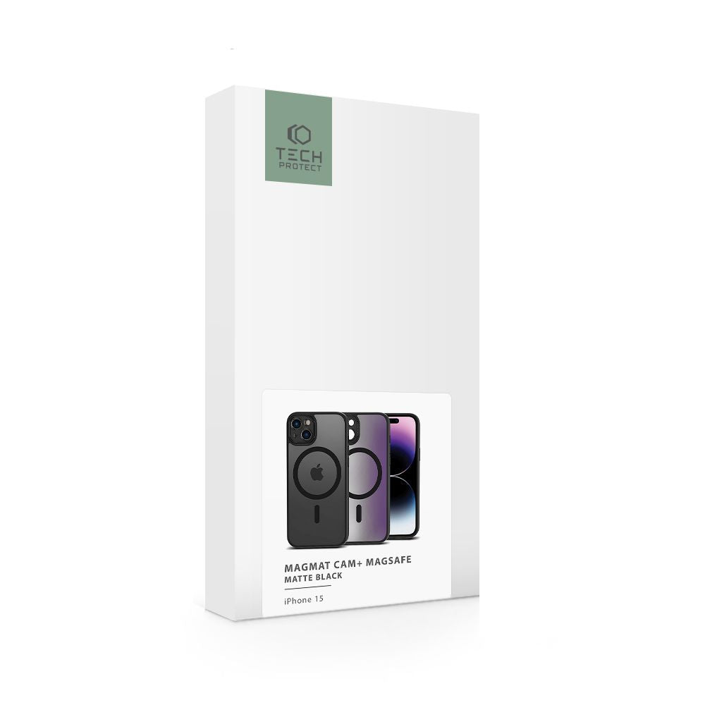 COUVERCLE TECH-PROTECT MAGMAT CAM+ MAGSAFE IPHONE 15 NOIR MAT