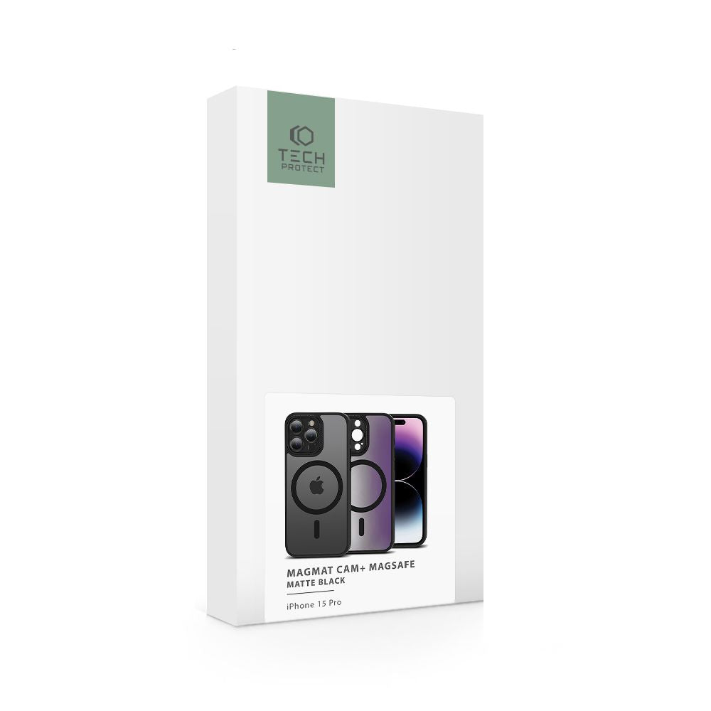 COUVERTURE TECH-PROTECT MAGMAT CAM+ MAGSAFE IPHONE 15 PRO NOIR MAT