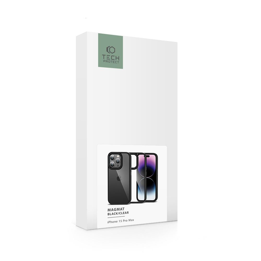 COQUE TECH-PROTECT MAGMAT IPHONE 15 PRO MAX NOIR/TRANSPARENT