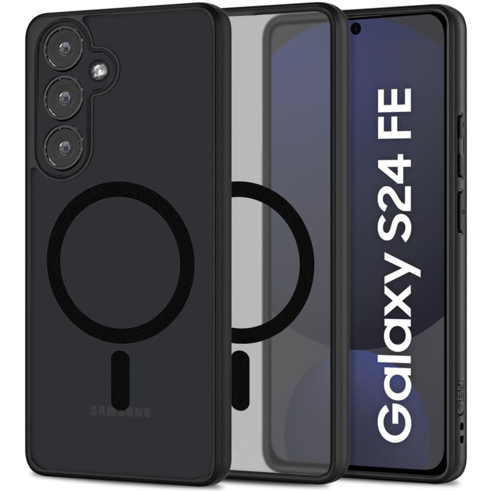 COUVERCLE TECH-PROTECT MAGMAT MAGSAFE GALAXY S24 FE NOIR MAT
