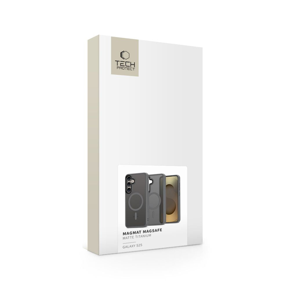 COUVERTURE TECH-PROTECT MAGMAT MAGSAFE GALAXY S25 TITANE MAT