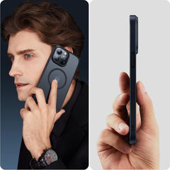 COQUE POUR IPHONE 12 MINI / 13 MINI MAGSAFE HEYCASE NOIRE / TRANSPARENTE