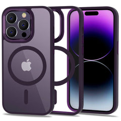 COQUE POUR IPHONE 14 PRO MAGSAFE HEYCASE DEEP PURPLE/TRANSPARENT