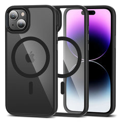 COUVERTURE TECH-PROTECT MAGMAT MAGSAFE IPHONE 15 NOIR/TRANSPARENT