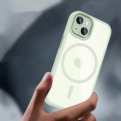 COUVERTURE TECH-PROTECT MAGMAT MAGSAFE IPHONE 15 VERT/TRANSPARENT