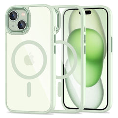 COUVERTURE TECH-PROTECT MAGMAT MAGSAFE IPHONE 15 VERT/TRANSPARENT
