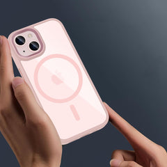 COUVERTURE TECH-PROTECT MAGMAT MAGSAFE IPHONE 15 ROSE/TRANSPARENT