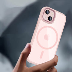 COUVERTURE TECH-PROTECT MAGMAT MAGSAFE IPHONE 15 ROSE/TRANSPARENT