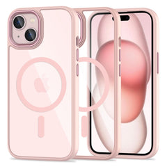 COUVERTURE TECH-PROTECT MAGMAT MAGSAFE IPHONE 15 ROSE/TRANSPARENT