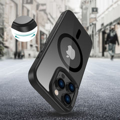 COQUE POUR IPHONE 16 PRO TECH-PROTECT MAGMAT MAGSAFE NOIR/TRANSPARENT