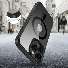 COQUE POUR IPHONE 16 PRO MAX TECH-PROTECT MAGMAT MAGSAFE NOIR/TRANSPARENT
