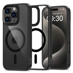 COQUE POUR IPHONE 16 PRO MAX TECH-PROTECT MAGMAT MAGSAFE NOIR/TRANSPARENT