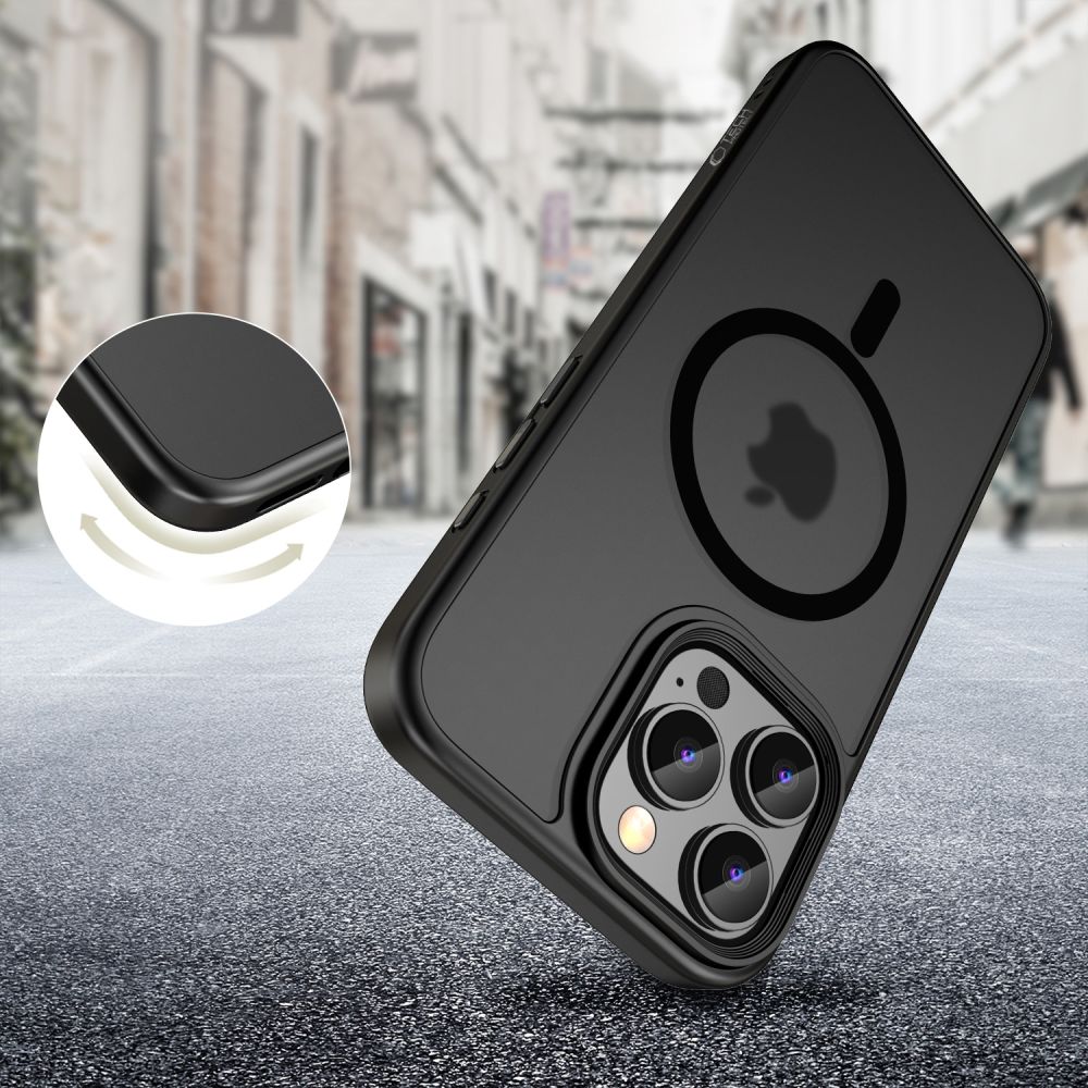 COQUE POUR IPHONE 16 PRO MAX TECH-PROTECT MAGMAT MAGSAFE NOIR MAT