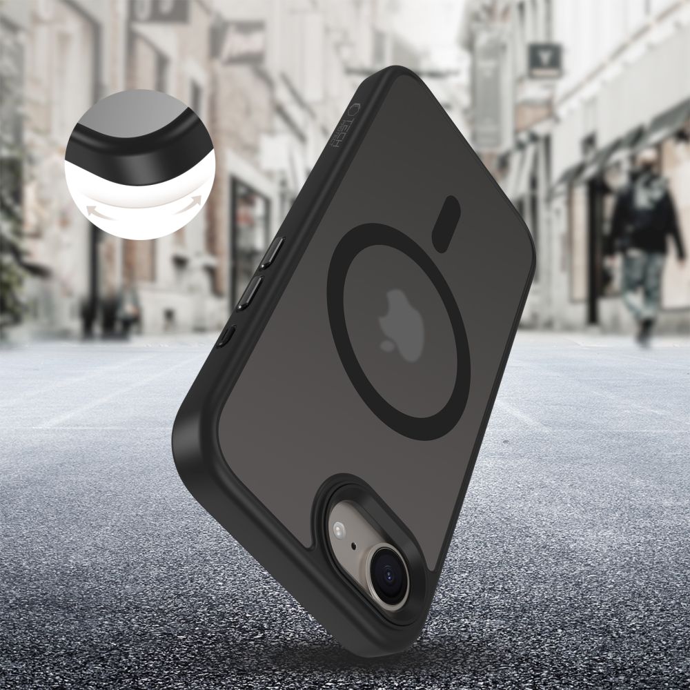 COUVERTURE TECH-PROTECT MAGMAT MAGSAFE IPHONE 16E NOIR MAT
