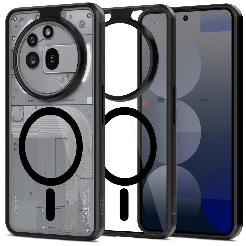 COUVERCLE TECH-PROTECT MAGMAT MAGSAFE NOTHING PHONE 3A PRO NOIR/TRANSPARENT