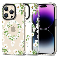 COUVERTURE TECH-PROTECT MAGMOOD MAGSAFE IPHONE 15 PRO MAX DAISY BLANCHE