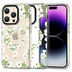 COUVERTURE TECH-PROTECT MAGMOOD MAGSAFE IPHONE 15 PRO DAISY BLANC