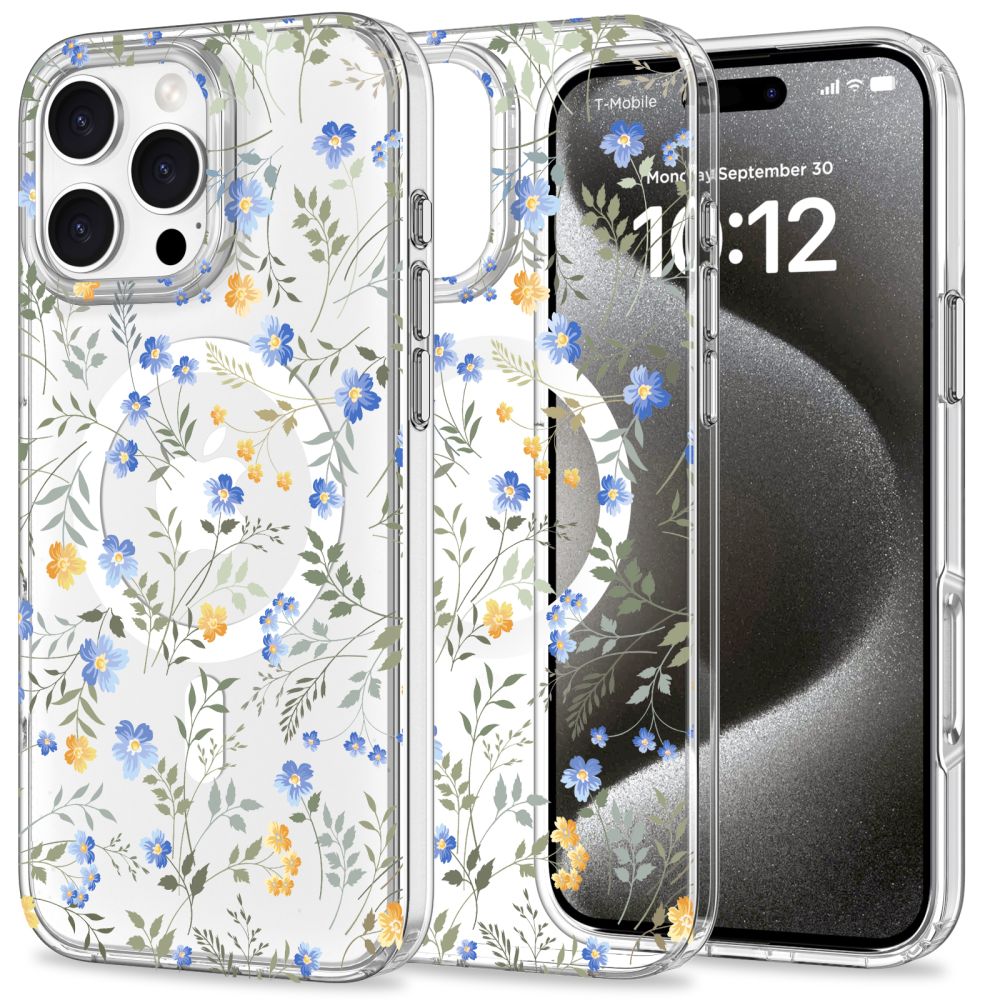 COQUE POUR IPHONE 16 PRO TECH-PROTECT MAGMOOD MAGSAFE FLEURS DE PRINTEMPS