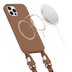 COQUE TECH-PROTECT MAGNECKLACE MAGSAFE IPHONE 12 / 12 PRO MARRON CHOCOLAT