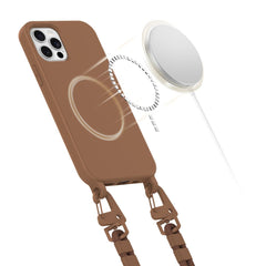 COQUE TECH-PROTECT MAGNECKLACE MAGSAFE IPHONE 12 / 12 PRO MARRON CHOCOLAT