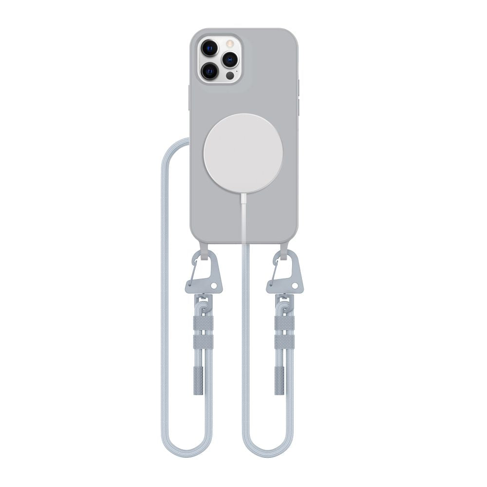 COUVERTURE TECH-PROTECT MAGNECKLACE MAGSAFE IPHONE 12 / 12 PRO CRAYON GRIS