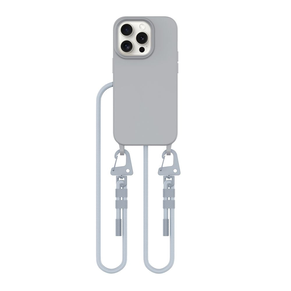 COUVERTURE TECH-PROTECT MAGNECKLACE MAGSAFE IPHONE 15 PRO GRIS CRAYON
