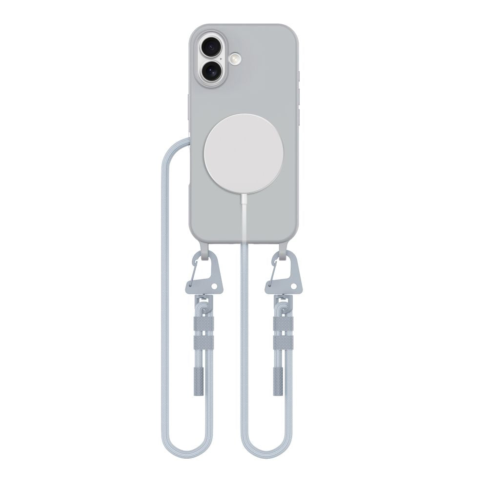 COUVERTURE TECH-PROTECT MAGNECKLACE MAGSAFE IPHONE 16 GRIS CRAYON